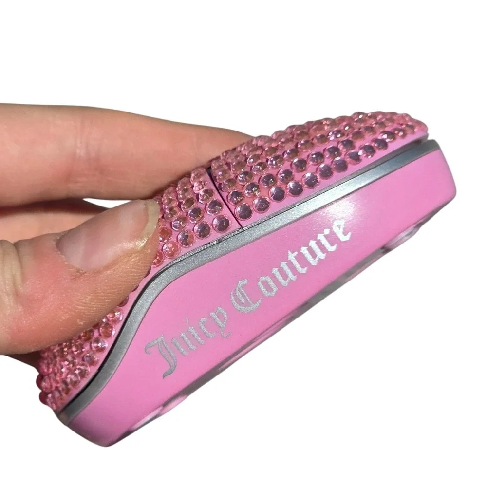 Juicy Couture Pink Rhinestone Wireless Optical Bling Computer Mouse Y2K Rare